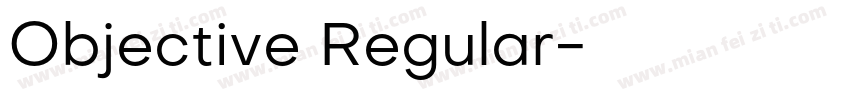 Objective Regular字体转换